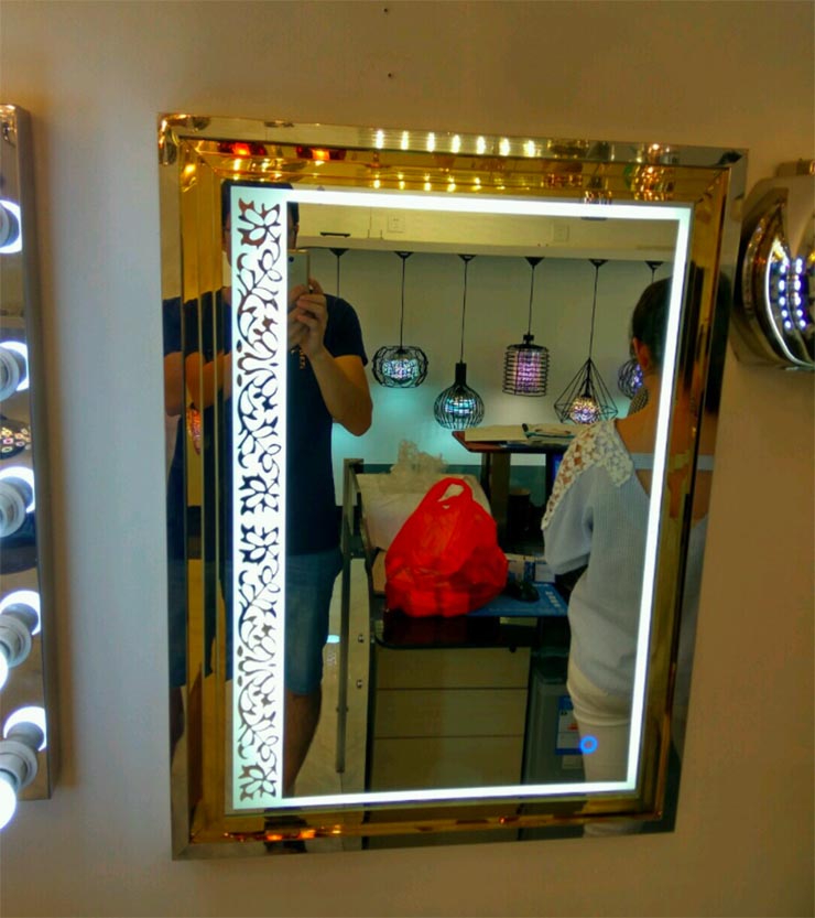 Stainless Steel Framed LED Mirror