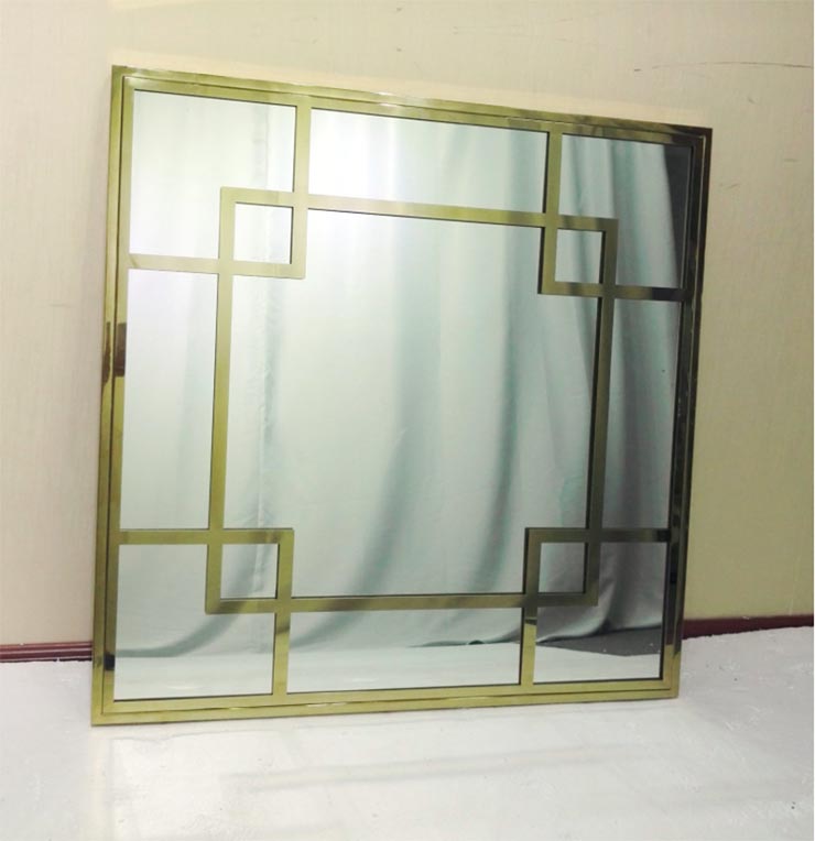 Stainless Steel Framed Mirror